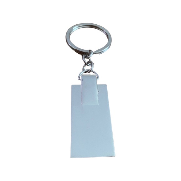 Key Ring Black and Sliver Tone - Picture 4 of 5